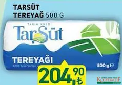 TARIM KREDİ TARSÜT TEREYAĞI 500 G fiyat ve kampanya bilgisi